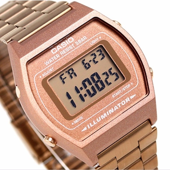casio rose gold digital